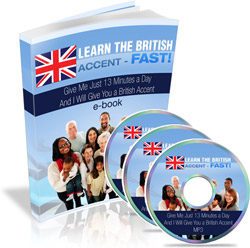 Image: Learn how to speak with a British accent course materials.